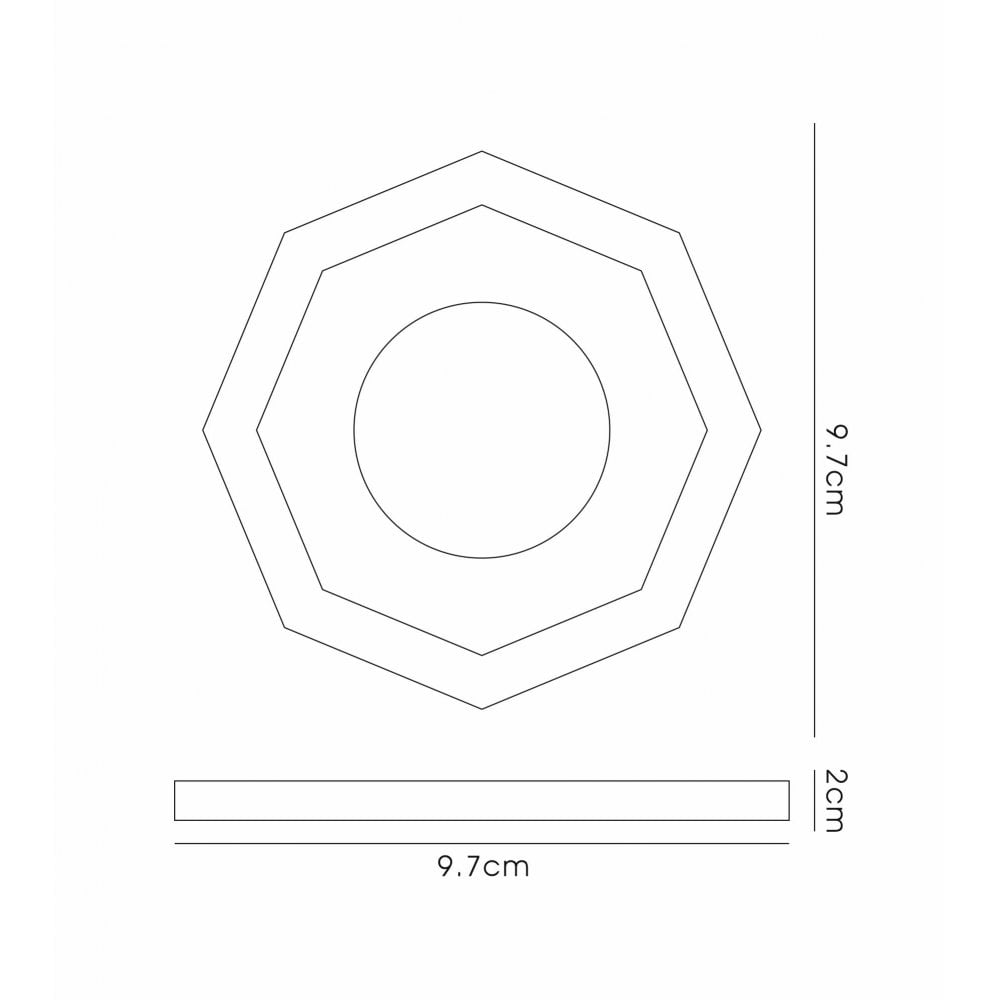 IL30823RG Crystal Downlight Deep Octagonal Rim Only Rose Gold Cut Out: 62mm