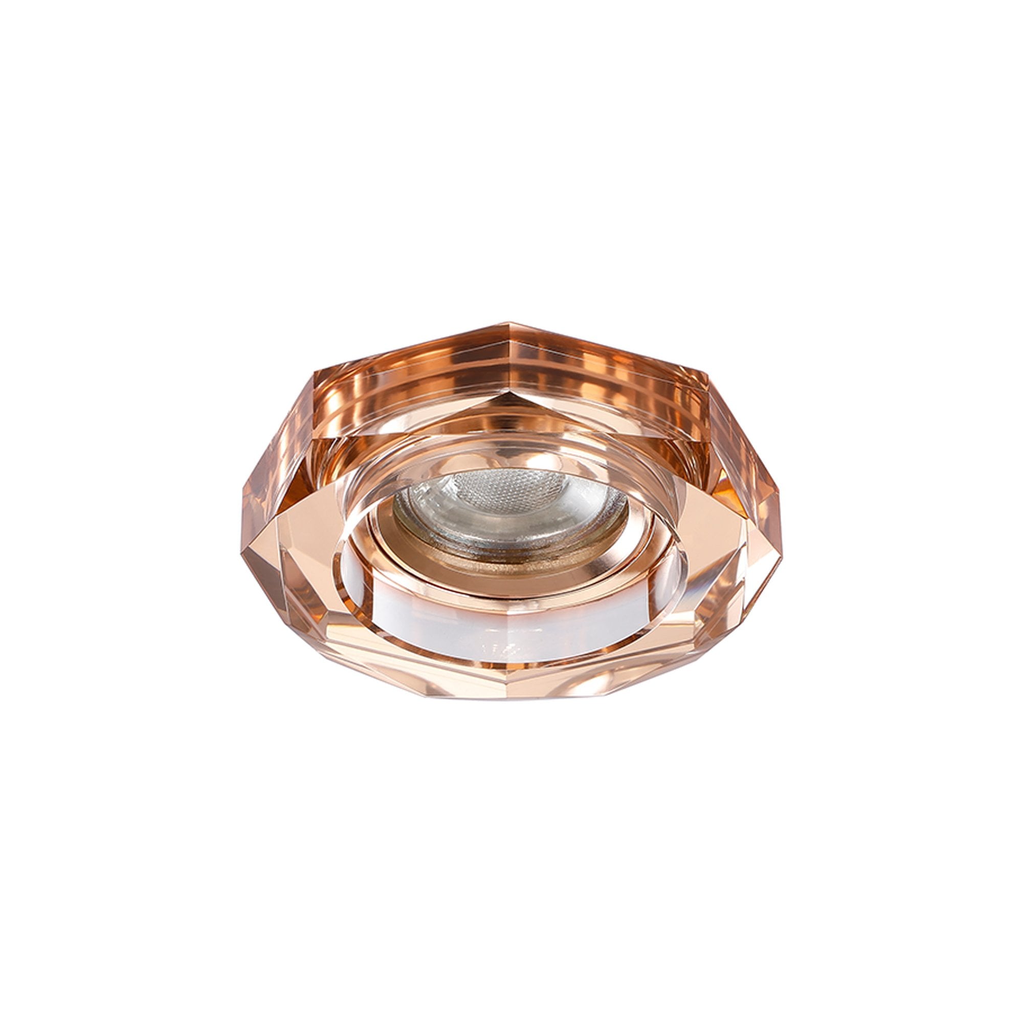 IL30823RG Crystal Downlight Deep Octagonal Rim Only Rose Gold Cut Out: 62mm