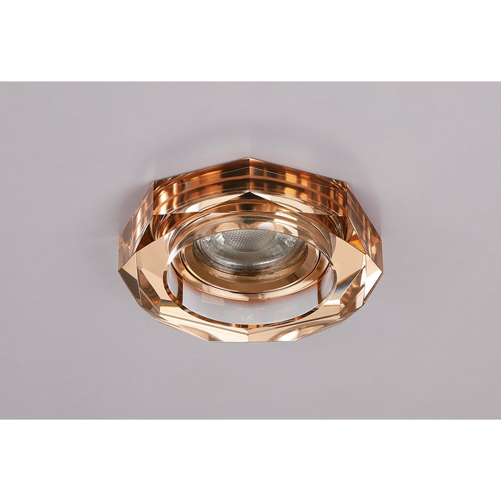 IL30823RG Crystal Downlight Deep Octagonal Rim Only Rose Gold Cut Out: 62mm