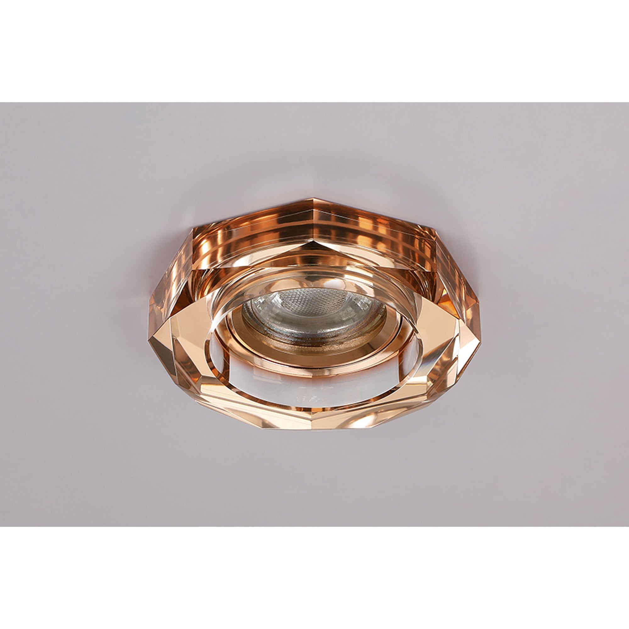 IL30823RG Crystal Downlight Deep Octagonal Rim Only Rose Gold Cut Out: 62mm