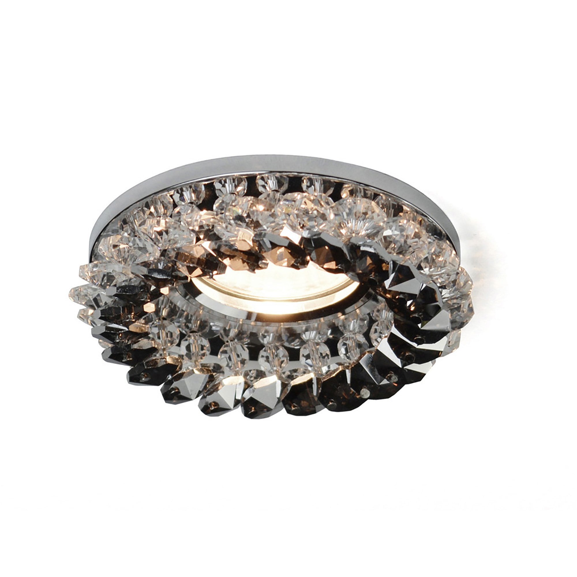 IL30805SM Crystal Cluster Downlight Round Rim Only Clear/Smoked Cut Out: 62mm