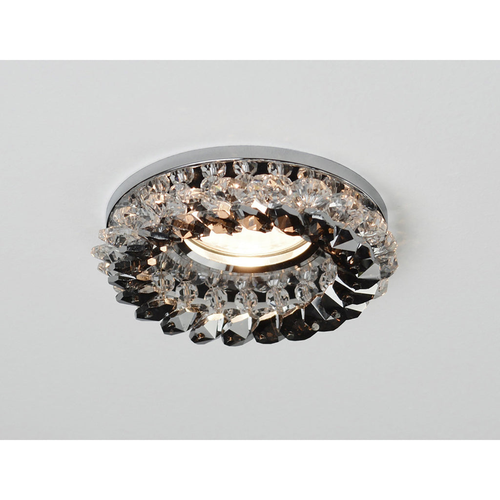 IL30805SM Crystal Cluster Downlight Round Rim Only Clear/Smoked Cut Out: 62mm