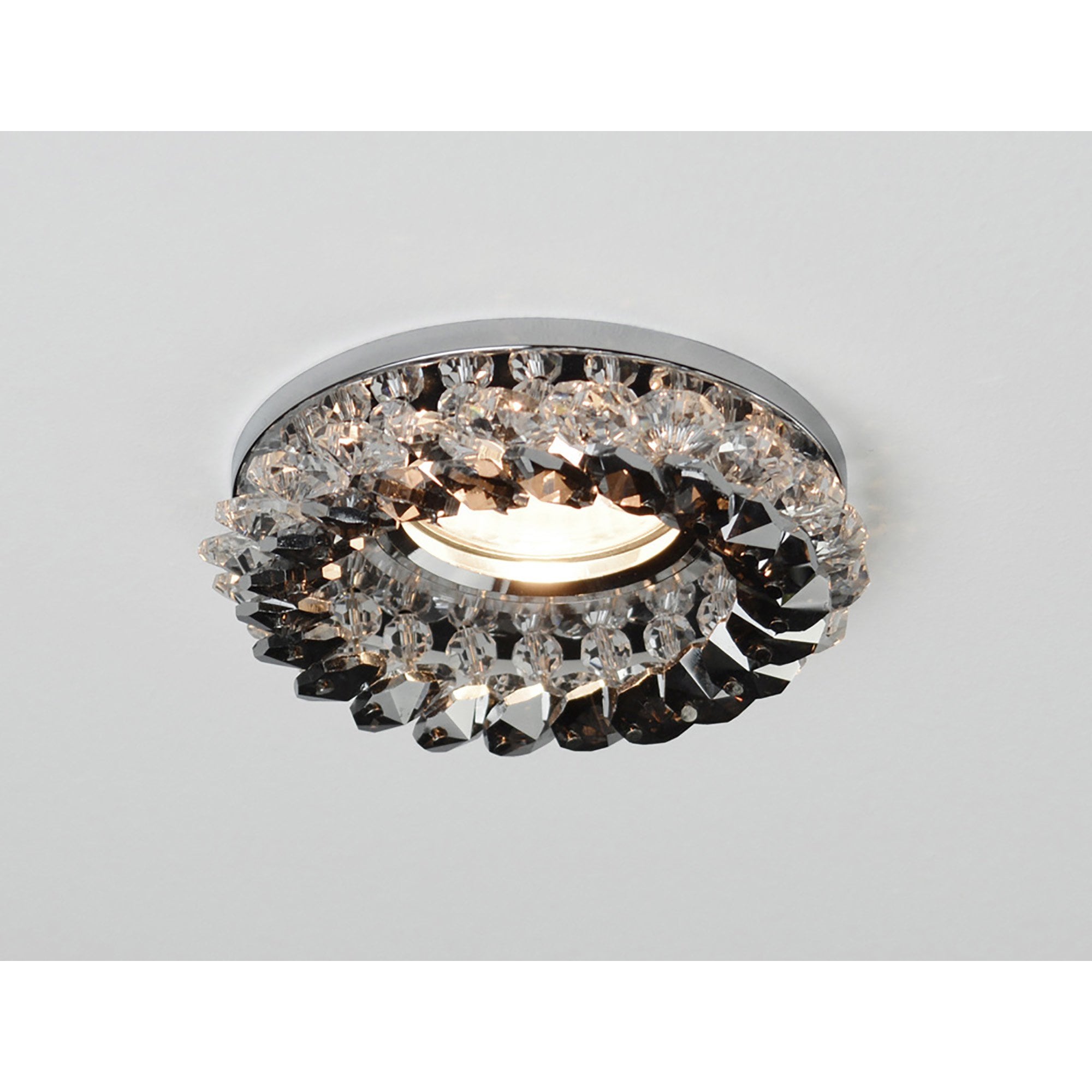 IL30805SM Crystal Cluster Downlight Round Rim Only Clear/Smoked Cut Out: 62mm