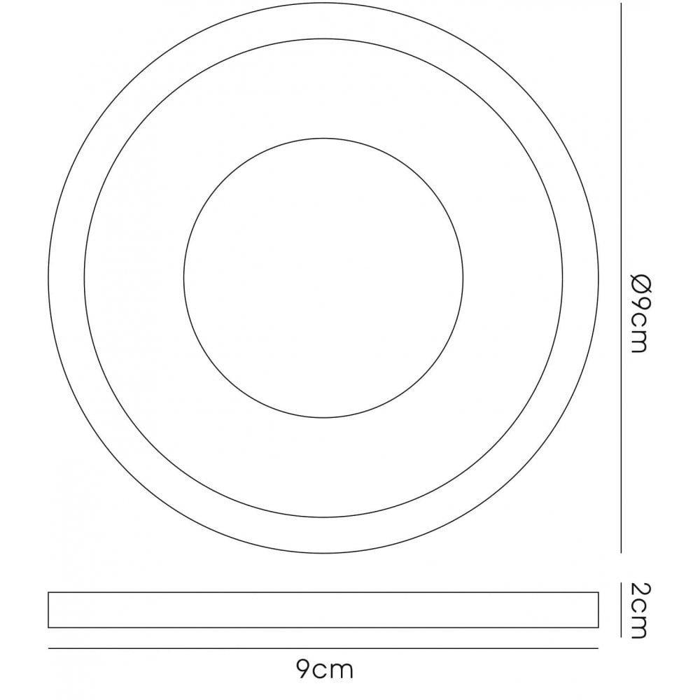 IL30821WI Crystal Downlight Deep Round Rim Only White Wine Cut Out: 62mm