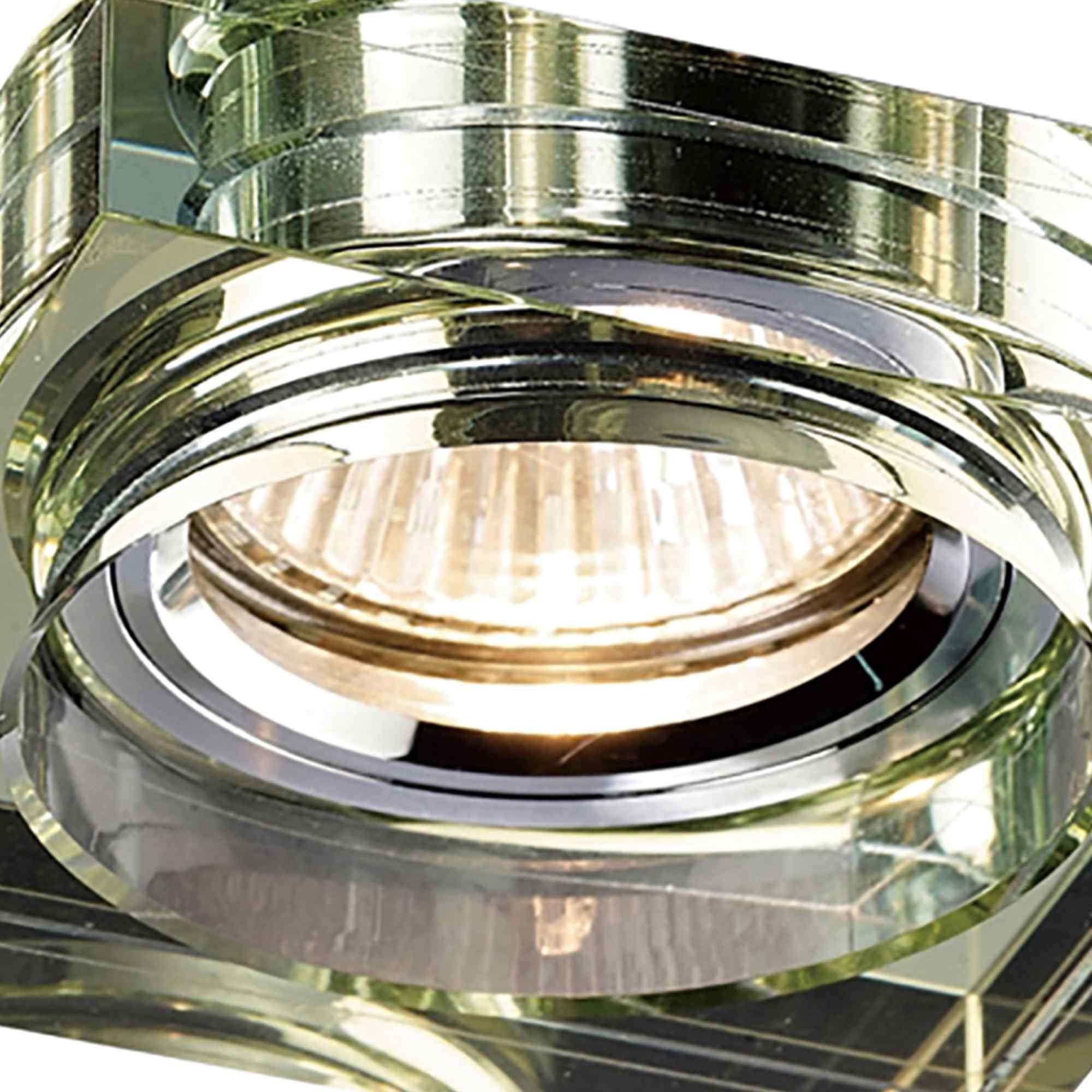 IL30822WI Crystal Downlight Deep Square Rim Only White Wine Cut Out: 62mm