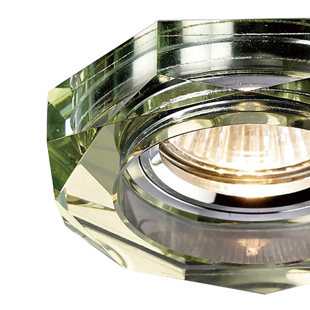 IL30823WI Crystal Downlight Deep Octagonal Rim Only White Wine Cut Out: 62mm