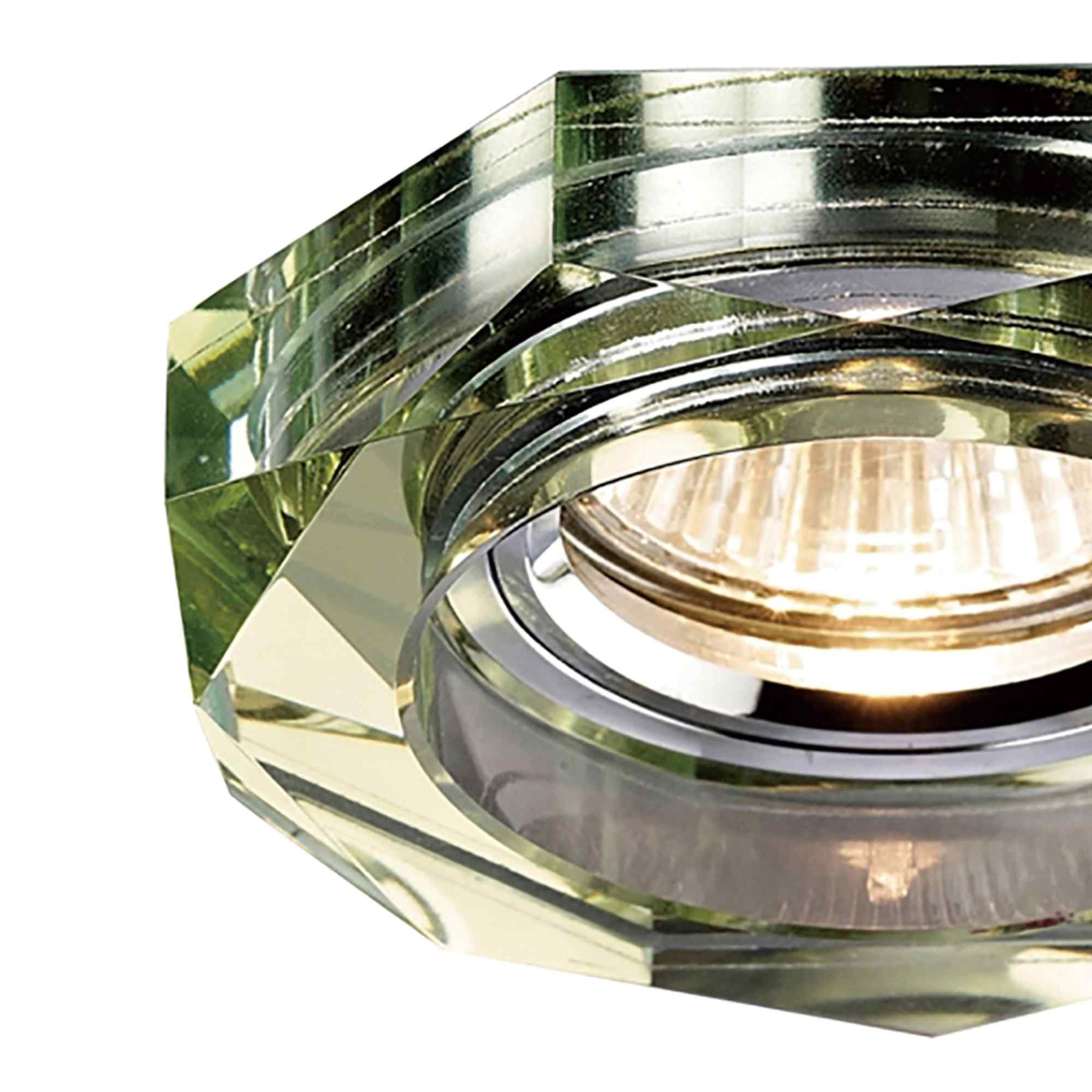 IL30823WI Crystal Downlight Deep Octagonal Rim Only White Wine Cut Out: 62mm