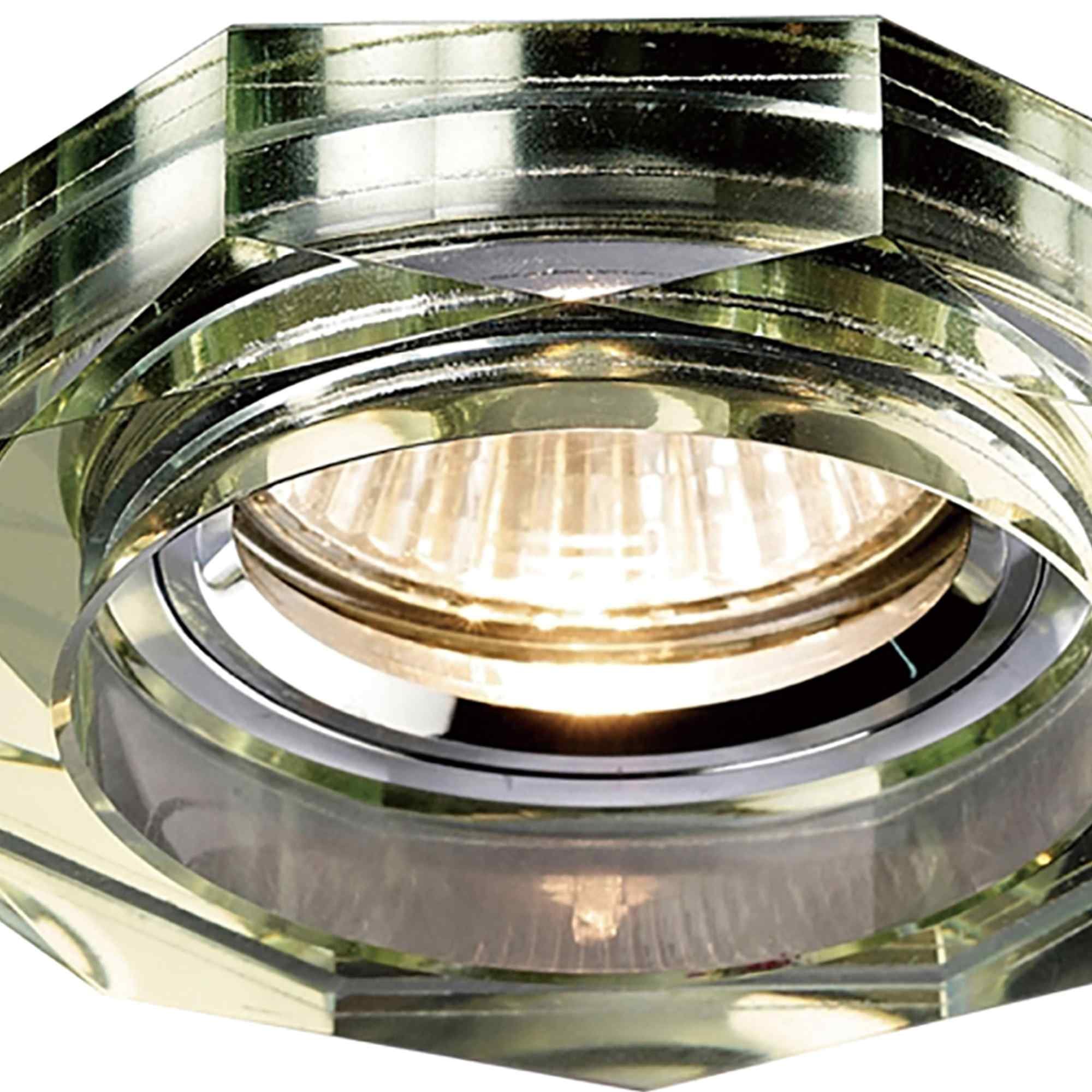 IL30823WI Crystal Downlight Deep Octagonal Rim Only White Wine Cut Out: 62mm