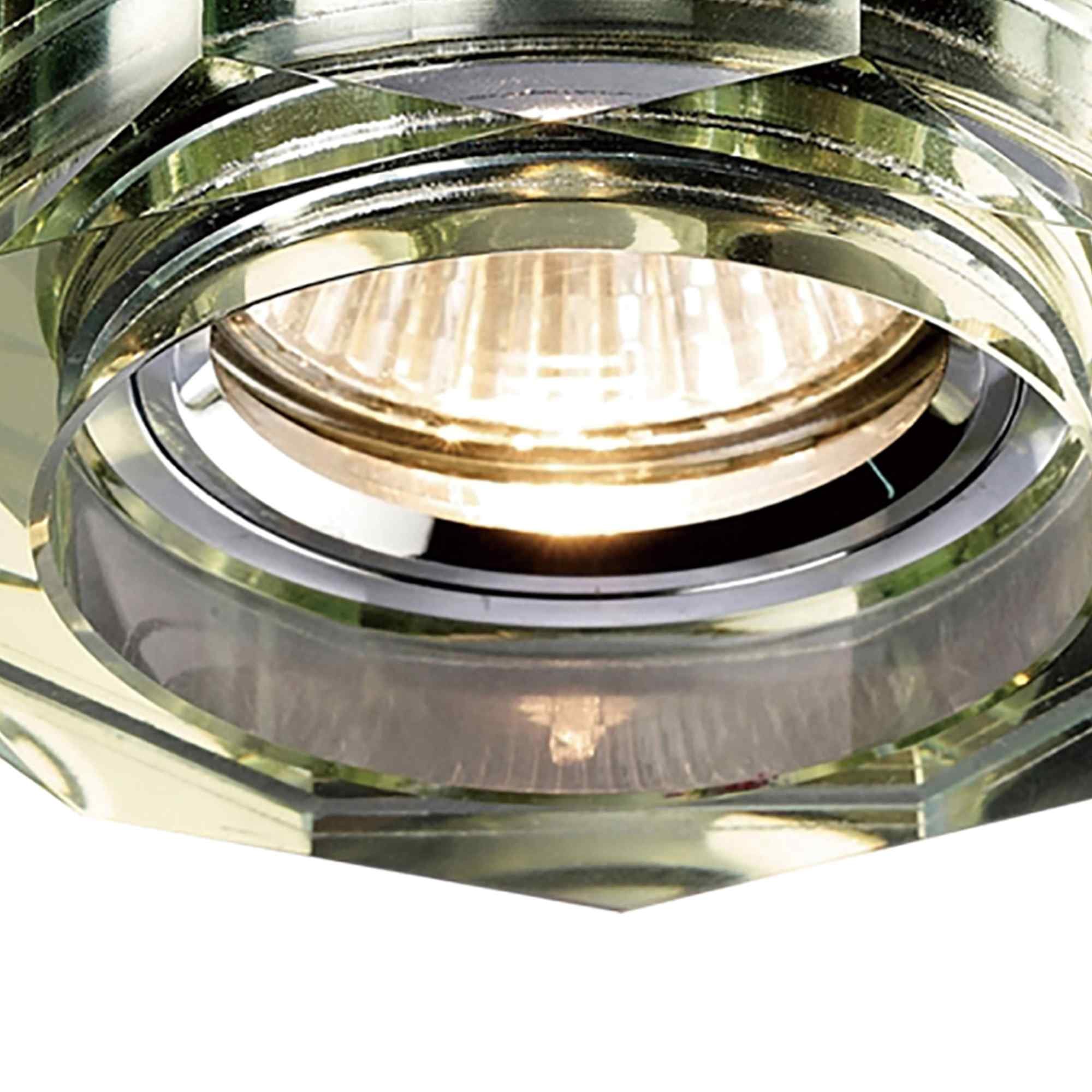 IL30823WI Crystal Downlight Deep Octagonal Rim Only White Wine Cut Out: 62mm