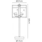 IL31097 Eaton Table Lamp 3 Light E14 Antique Brass/Glass