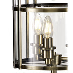 IL31097 Eaton Table Lamp 3 Light E14 Antique Brass/Glass
