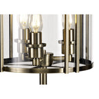 IL31097 Eaton Table Lamp 3 Light E14 Antique Brass/Glass