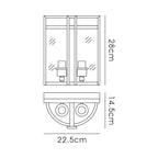 IL31086 Eaton Wall Light 2 Light E14 Polished Chrome/Glass