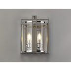 IL31086 Eaton Wall Light 2 Light E14 Polished Chrome/Glass