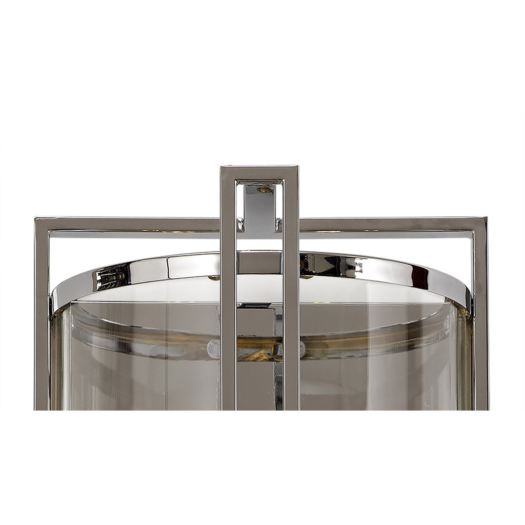 IL31086 Eaton Wall Light 2 Light E14 Polished Chrome/Glass