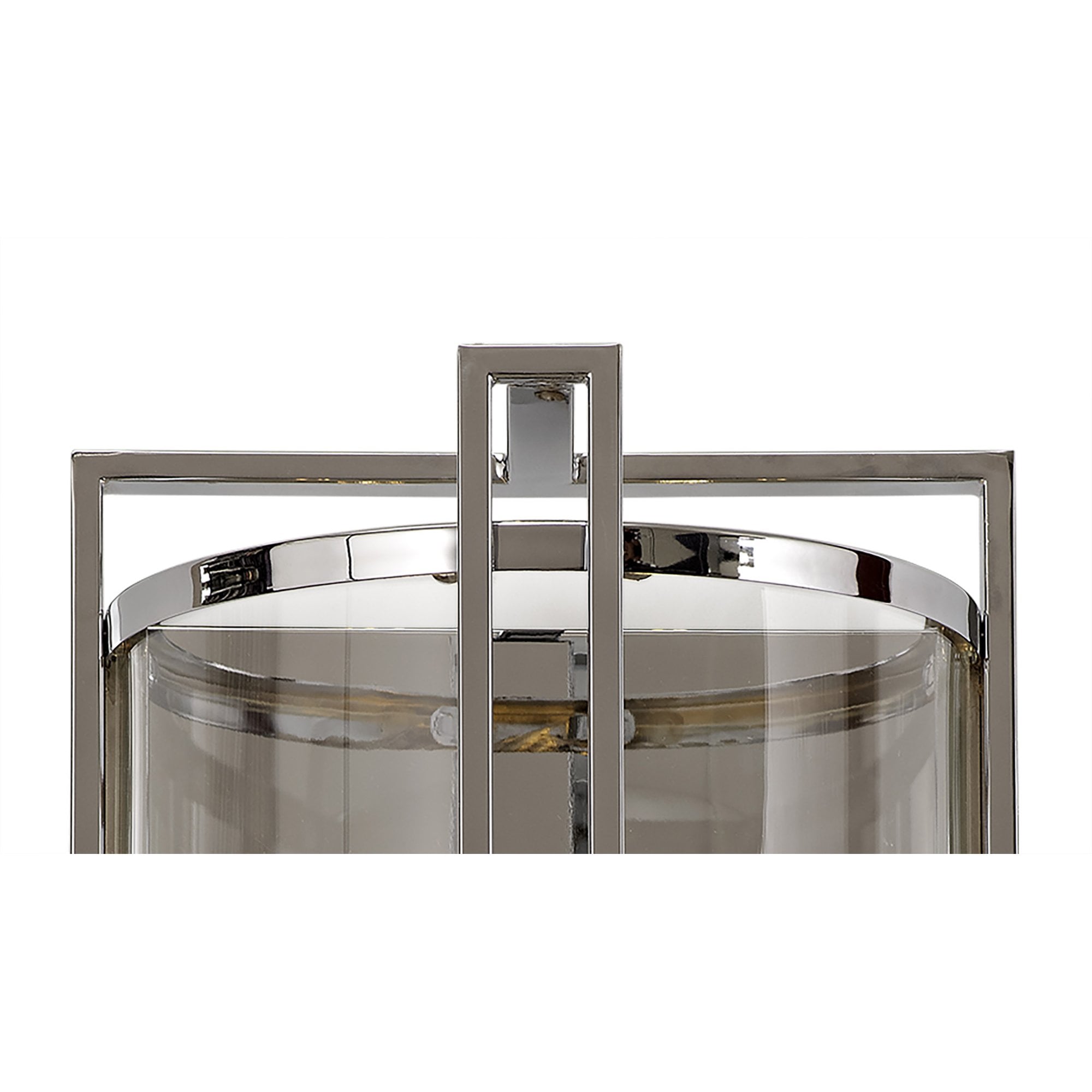 IL31086 Eaton Wall Light 2 Light E14 Polished Chrome/Glass