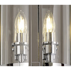 IL31086 Eaton Wall Light 2 Light E14 Polished Chrome/Glass