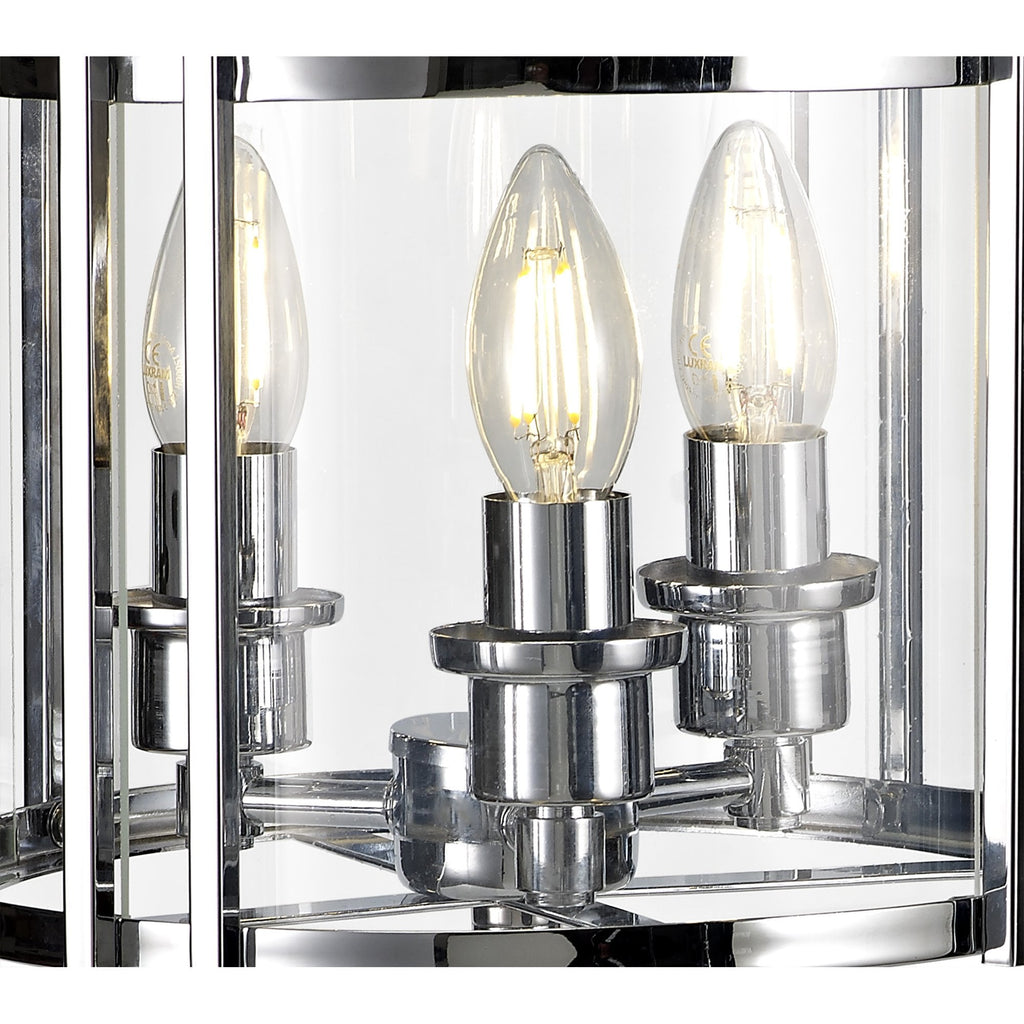 IL31087 Eaton Table Lamp 3 Light E14 Polished Chrome/Glass