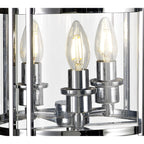 IL31087 Eaton Table Lamp 3 Light E14 Polished Chrome/Glass