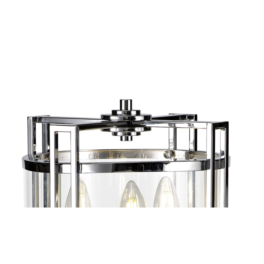 IL31087 Eaton Table Lamp 3 Light E14 Polished Chrome/Glass