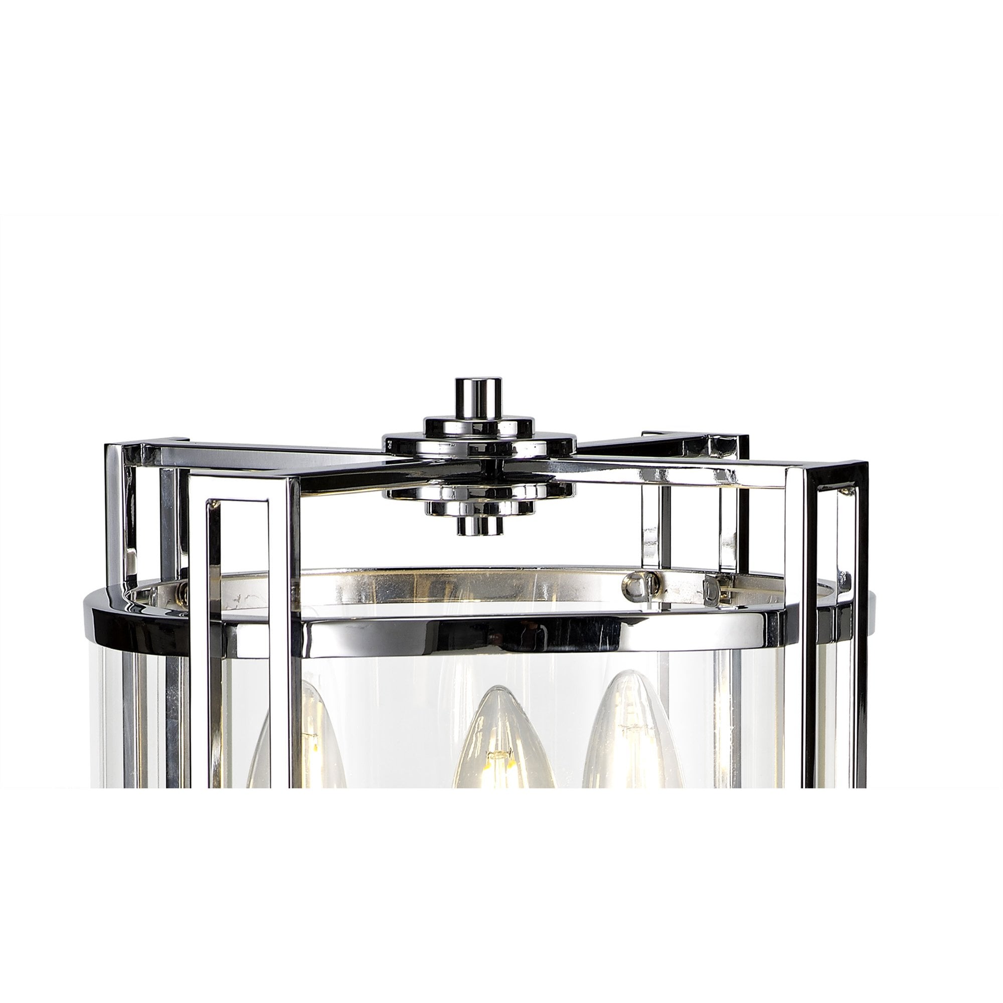 IL31087 Eaton Table Lamp 3 Light E14 Polished Chrome/Glass