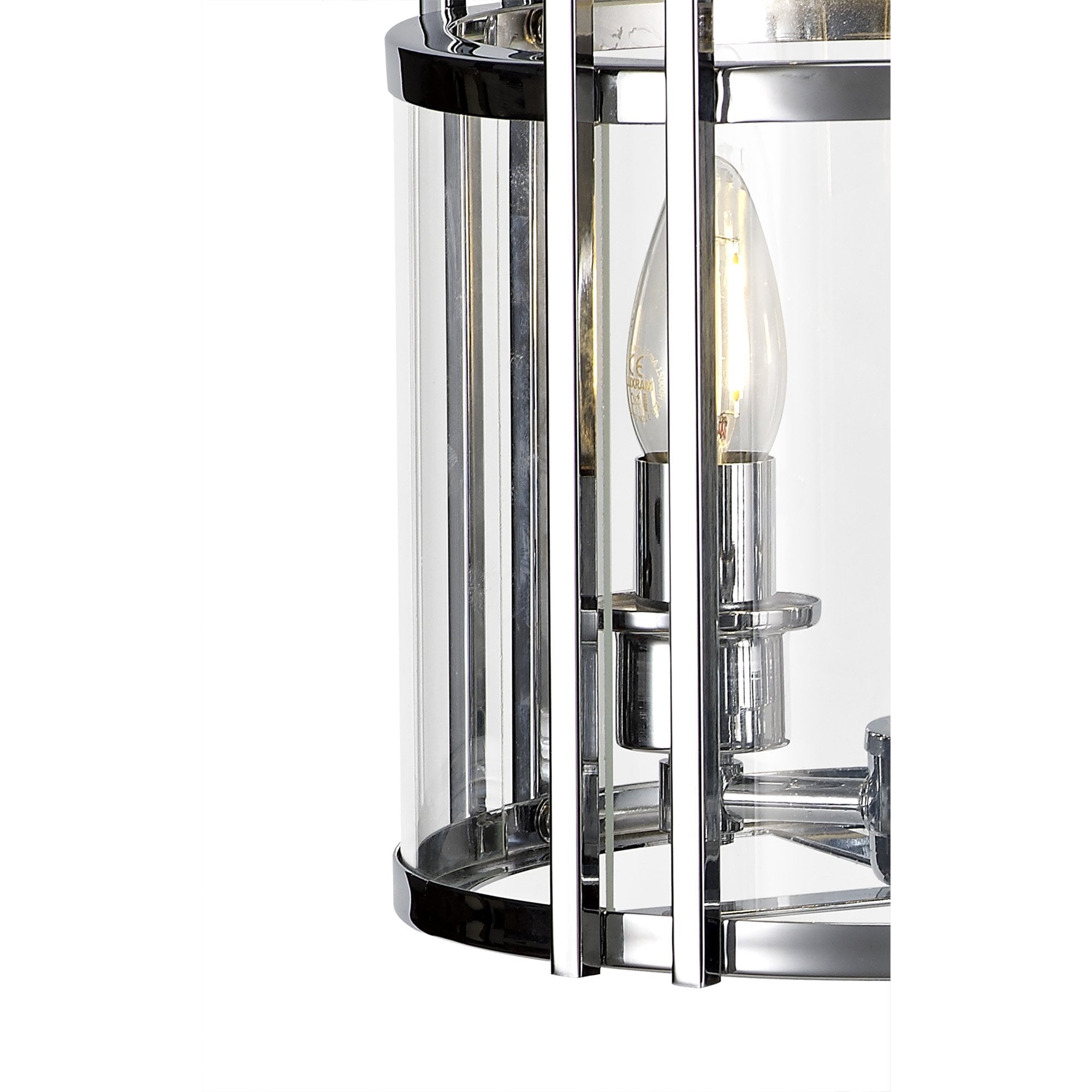 IL31087 Eaton Table Lamp 3 Light E14 Polished Chrome/Glass