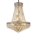 IL32091 Frances Pendant 14 Light E14 Antique Brass/Crystal