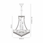 IL32091 Frances Pendant 14 Light E14 Antique Brass/Crystal