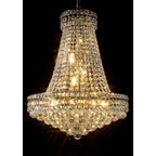 IL32091 Frances Pendant 14 Light E14 Antique Brass/Crystal