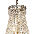 IL32091 Frances Pendant 14 Light E14 Antique Brass/Crystal