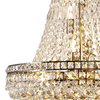 IL32091 Frances Pendant 14 Light E14 Antique Brass/Crystal