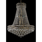 IL32091 Frances Pendant 14 Light E14 Antique Brass/Crystal