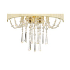 IL31756 Freida Wall Lamp Ivory Cream Shade 2 Light E14 French Gold/Crystal
