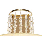 IL31756 Freida Wall Lamp Ivory Cream Shade 2 Light E14 French Gold/Crystal