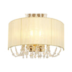 IL31756 Freida Wall Lamp Ivory Cream Shade 2 Light E14 French Gold/Crystal