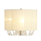 IL31759 Freida Table Lamp Ivory Cream Shade 3 Light E14 French Gold/Crystal