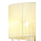 IL31763 Freida Floor Lamp Ivory Cream Shade 3 Light E14 French Gold/Crystal