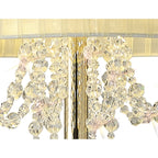 IL31763 Freida Floor Lamp Ivory Cream Shade 3 Light E14 French Gold/Crystal