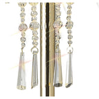 IL31763 Freida Floor Lamp Ivory Cream Shade 3 Light E14 French Gold/Crystal