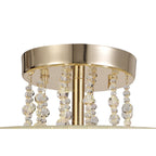 IL31757 Freida Semi Flush Ivory Cream Shade 6 Light E14 French Gold/Crystal