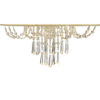 IL31758 Freida Pendant Ivory Cream Shade 6 Light E14 French Gold/Crystal