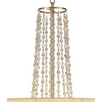 IL31758 Freida Pendant Ivory Cream Shade 6 Light E14 French Gold/Crystal