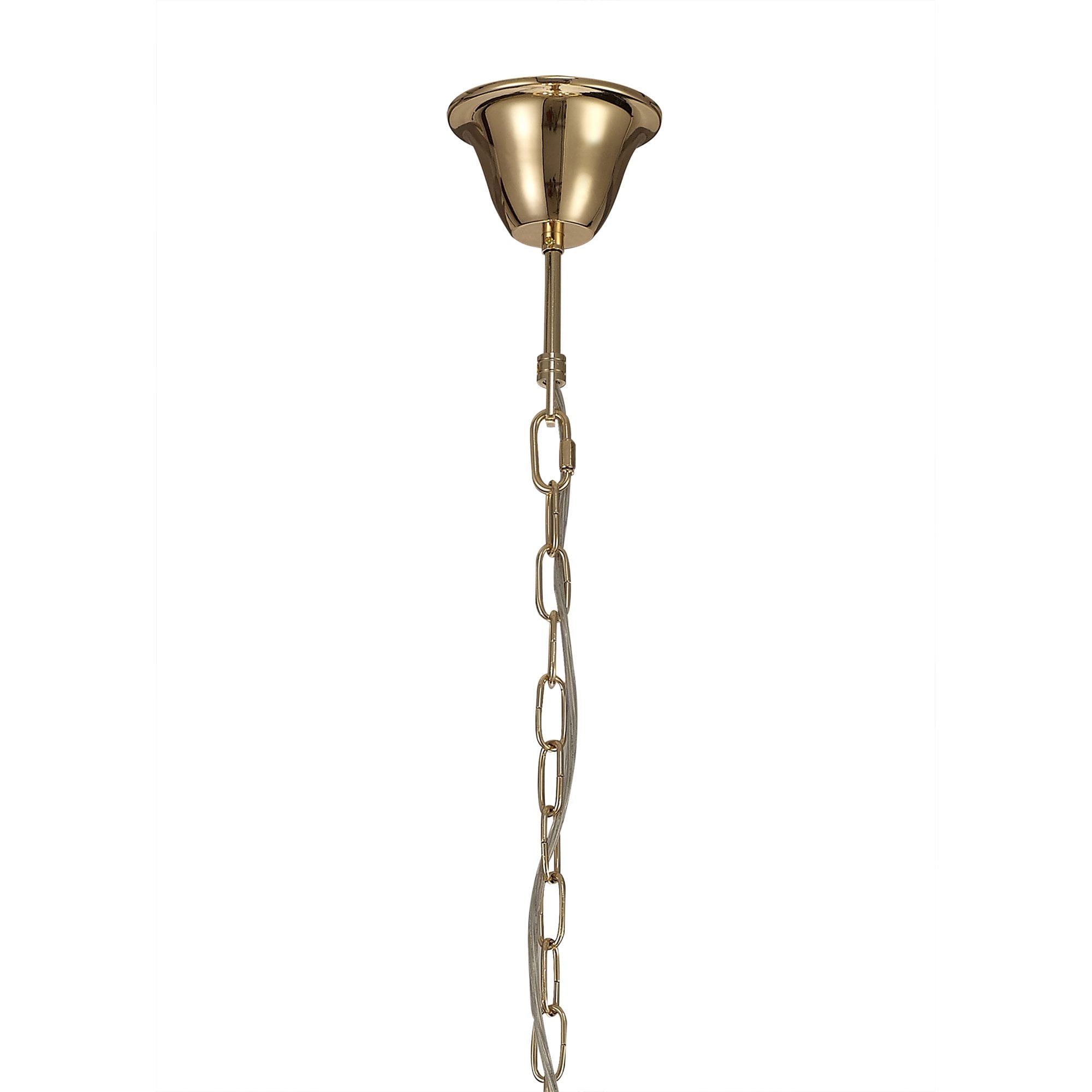 IL31758 Freida Pendant Ivory Cream Shade 6 Light E14 French Gold/Crystal