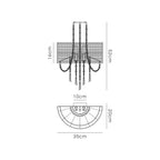 IL31746/GY Freida Wall Lamp Grey Shade 2 Light E14 Polished Chrome/Crystal