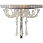 IL31749/GY Freida Table Lamp Grey Shade 3 Light E14 Polished Chrome/Crystal
