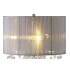 IL31749/GY Freida Table Lamp Grey Shade 3 Light E14 Polished Chrome/Crystal