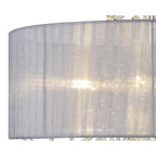 IL31747/GY Freida Semi Flush Grey Shade 6 Light E14 Polished Chrome/Crystal