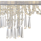 IL31747/GY Freida Semi Flush Grey Shade 6 Light E14 Polished Chrome/Crystal