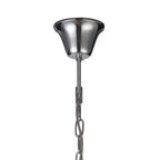 IL31748/GY Freida Pendant Grey Shade 6 Light E14 Polished Chrome/Crystal