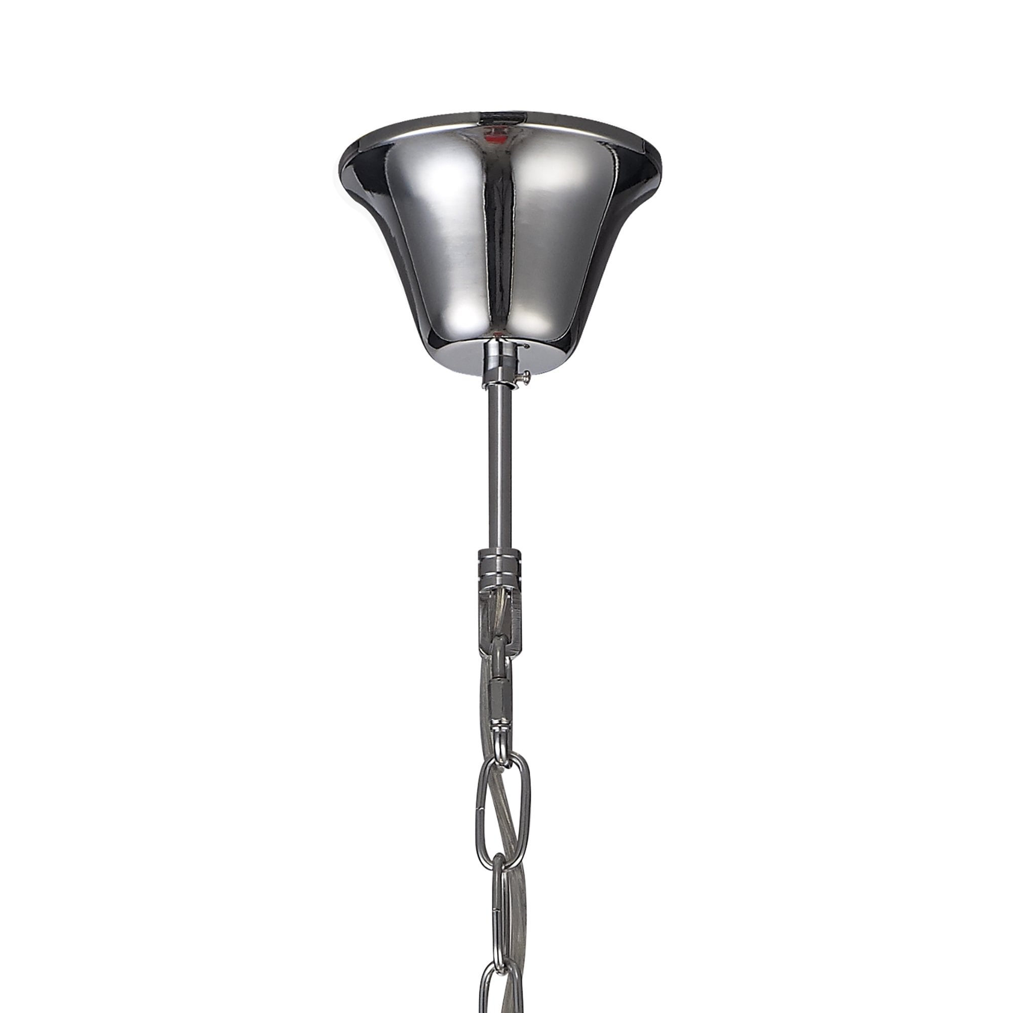 IL31748/GY Freida Pendant Grey Shade 6 Light E14 Polished Chrome/Crystal